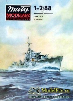 Maly Modelarz 1-2 (1988) - Niszczyciel ORP "Piorun"