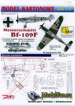 Quest - Model Kartonowy 3 - Messerschmitt Bf-109F