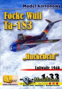 Quest - Model Kartonowy 27 - Focke Wulf Ta-183 "Huckebein"