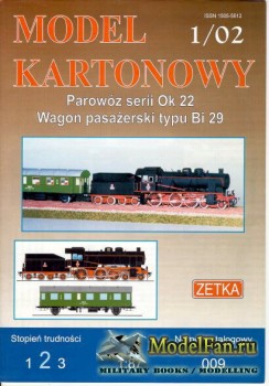 Zetka 9 (Model Kartonowy) (1/2002) - Parowoz Serii Ok 22 and Wagon Bi 29