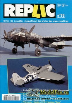 Replic 38 (1994) - P-51 Black Widow, FM-2 Wildcat, Junkers Ju-188, Nakajim ...