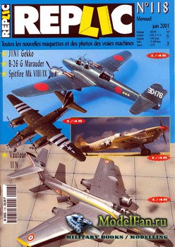 Replic №118 (2001) - JINI Gekko, B-26 G Marauder, Spitfire Mk VIII & IX, Vautour 11 N