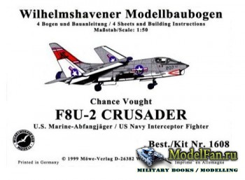 Wilhelmshavener Modellbaubogen 1608 - Chance Vought F8U-2 Crusader